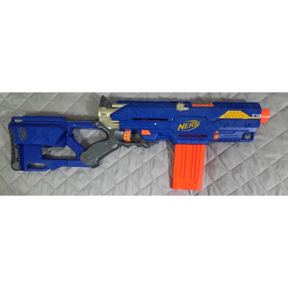 Nerf N-Strike Longshot CS-6 Sniper Rifle with Magazine w/o Extension Blue Orange